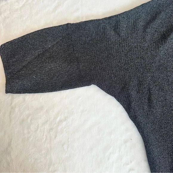 CARMEN by Carmen Marc Valvo Black Grey Shimmery Top - Picture 4 of 7